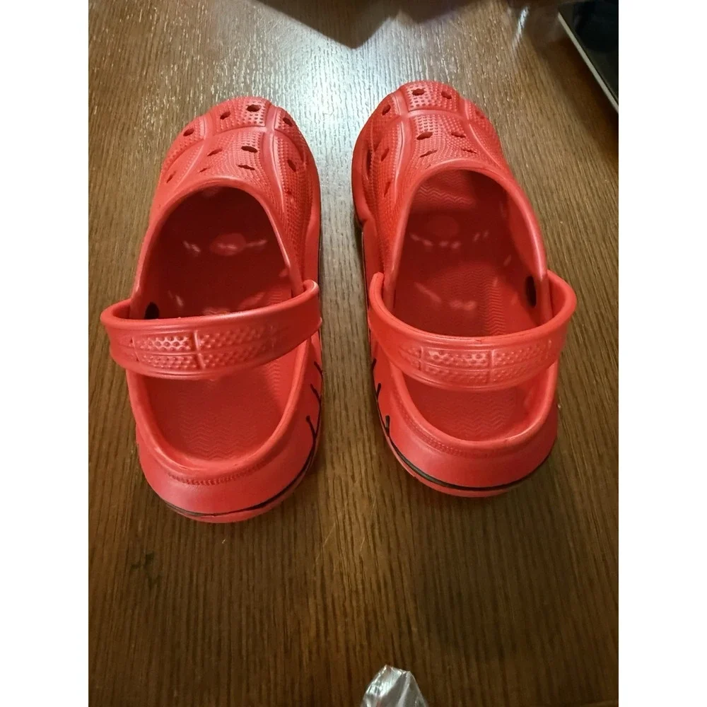 Classic Kids Clogs/water Shoes Lightweight Size 13 Little Kids Red  With Jibbitz